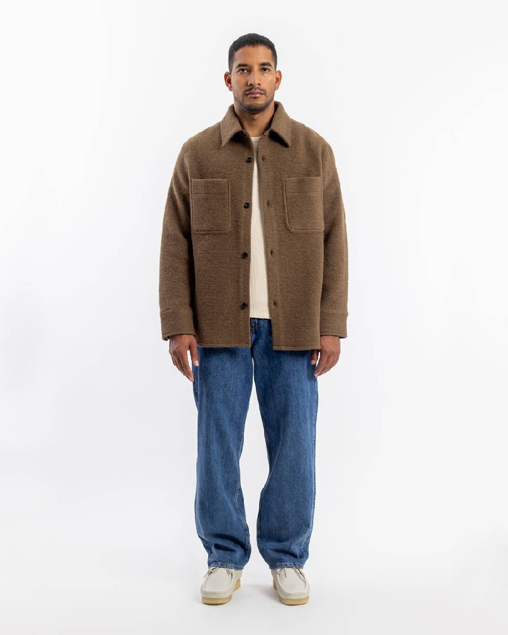 Rotholz Overshirt Bio Wollmischung - Braun Bis zu 55% Rabatt