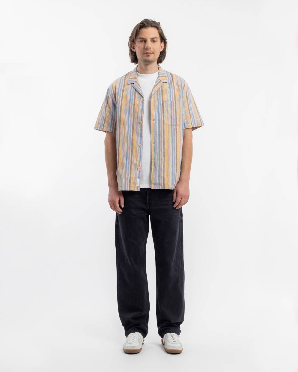 Rotholz Bowling Shirt Leinen Mix - Gestreift Discount Store für neue Produkte