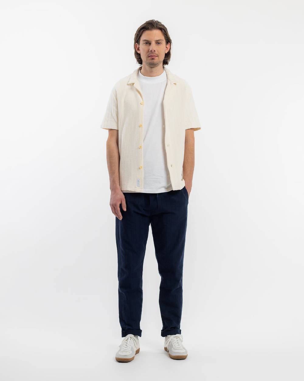 Rotholz Strick Bowling Shirt Bio Baumwolle - Creme Super Rabatt