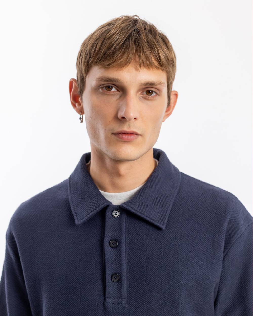 Rotholz Polo Jersey Bio Baumwolle - Dunkelblau Sonderangebot
