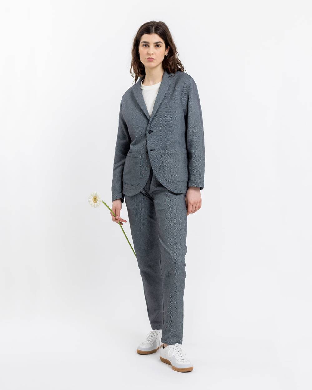 Rotholz Workwear Blazer aus Bio Twill Schwarz Kariert Weihnachtsangebot