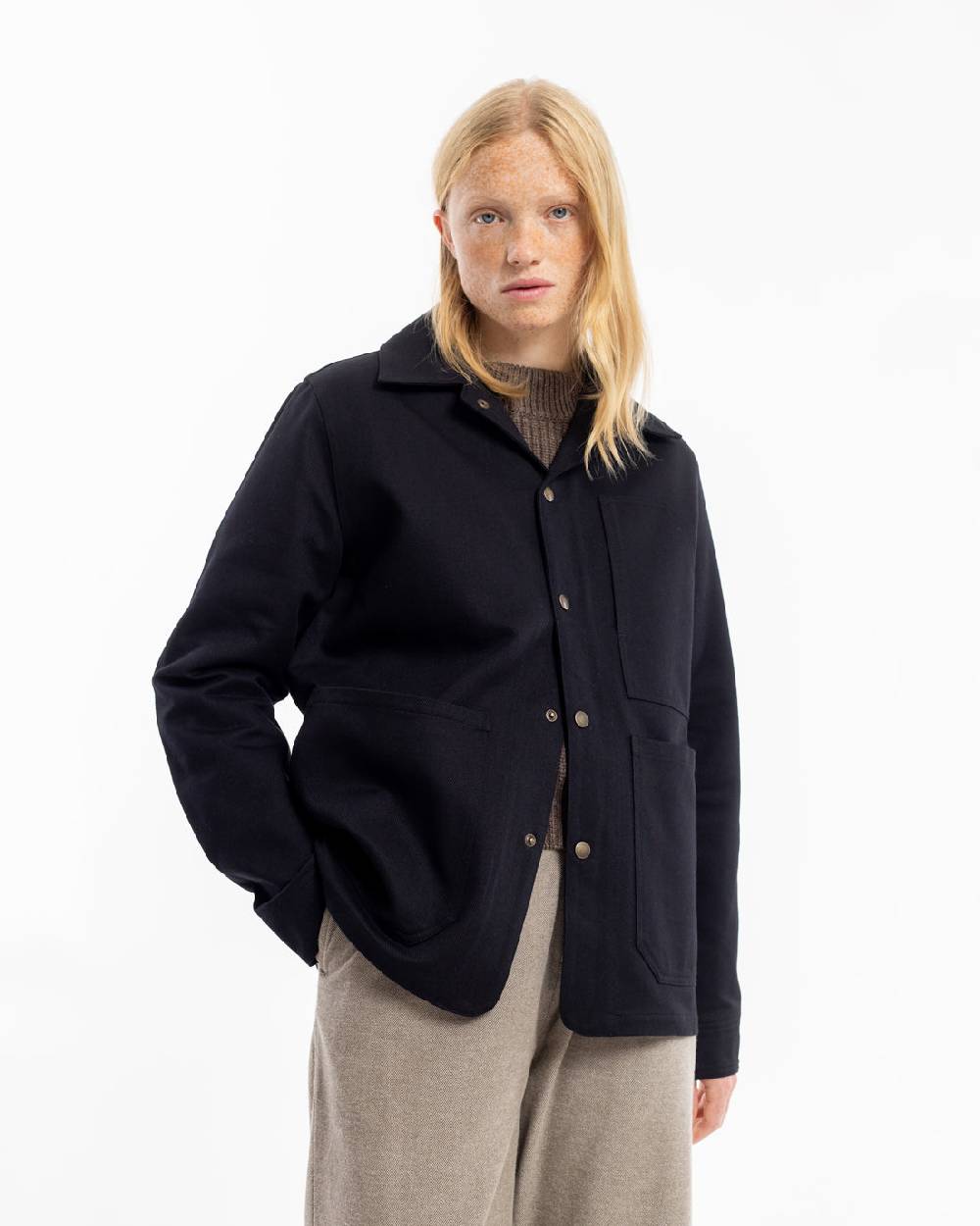 Rotholz Leichte Jacke Bio Baumwolle - Schwarz Osterangebot
