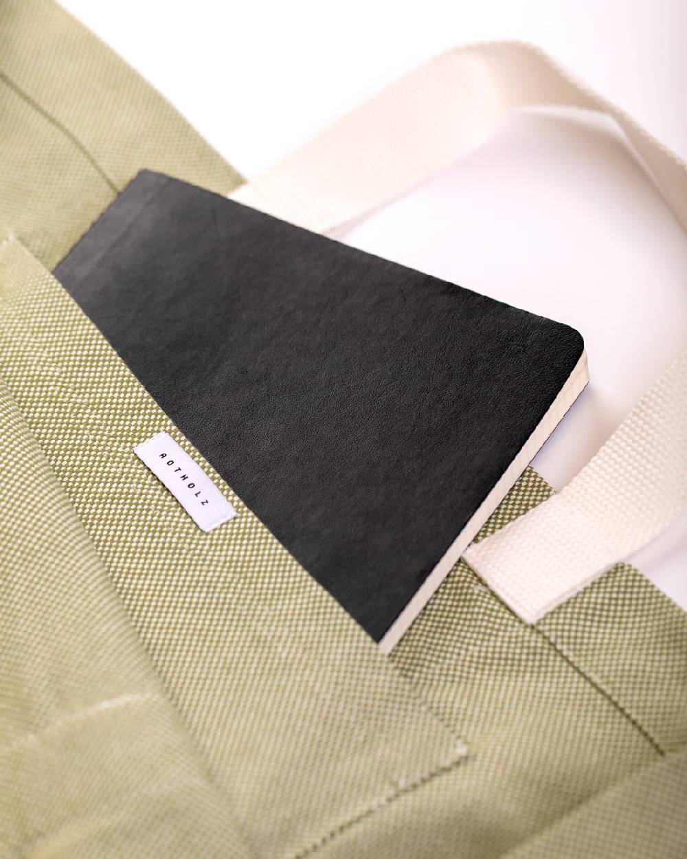 Rotholz Weekend Tote Bag aus Bio Canvas Grün Neueste Mode