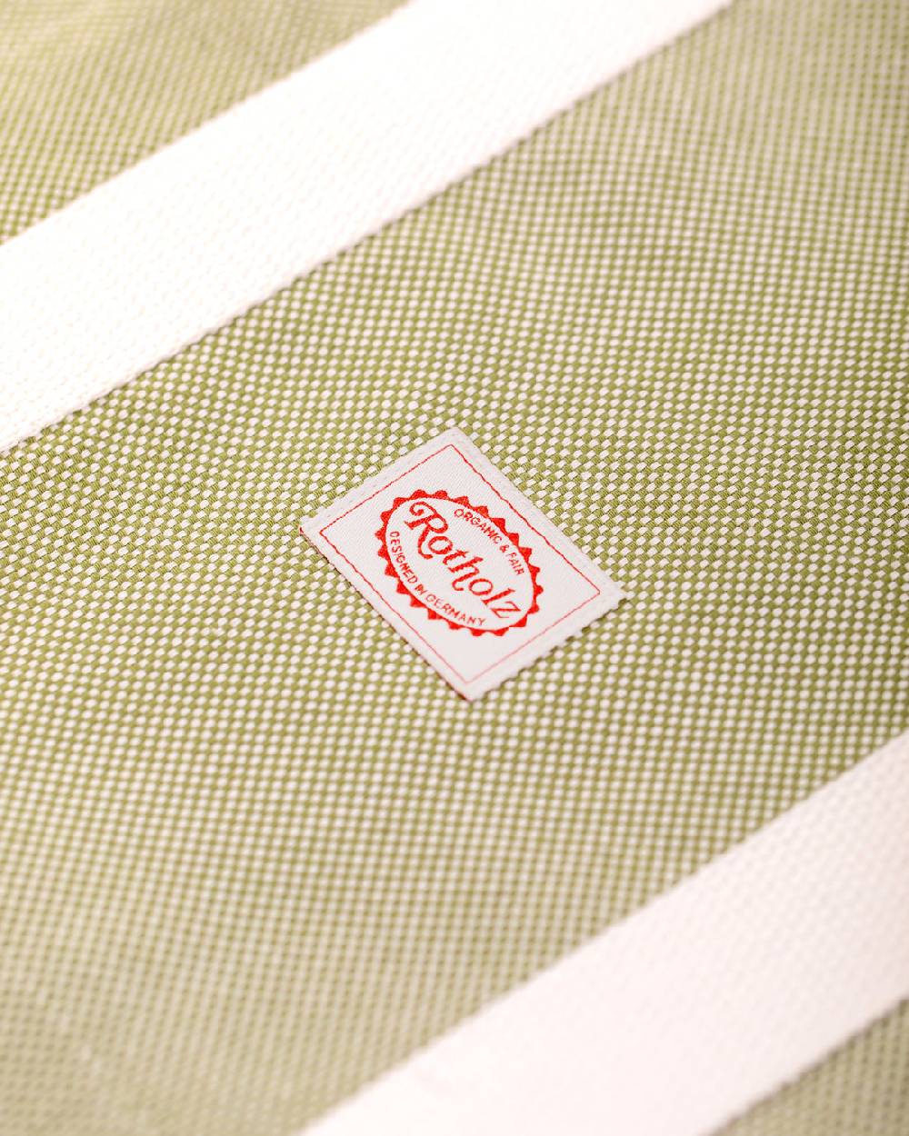 Rotholz Weekend Tote Bag aus Bio Canvas Grün Neueste Mode