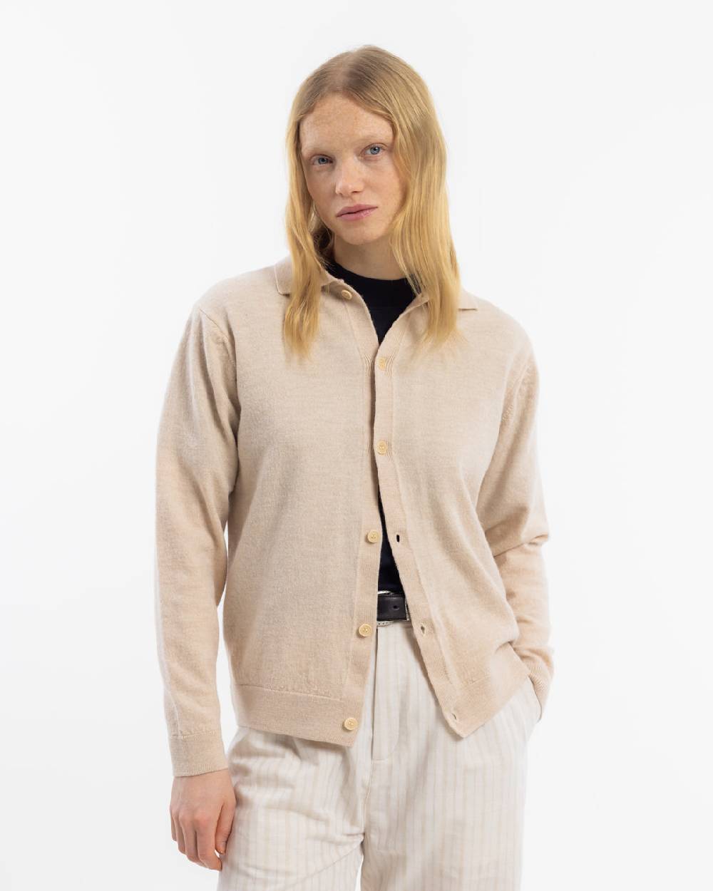 Rotholz Strick Shirt Merinowolle - Sand Zeitlich begrenztes Angebot