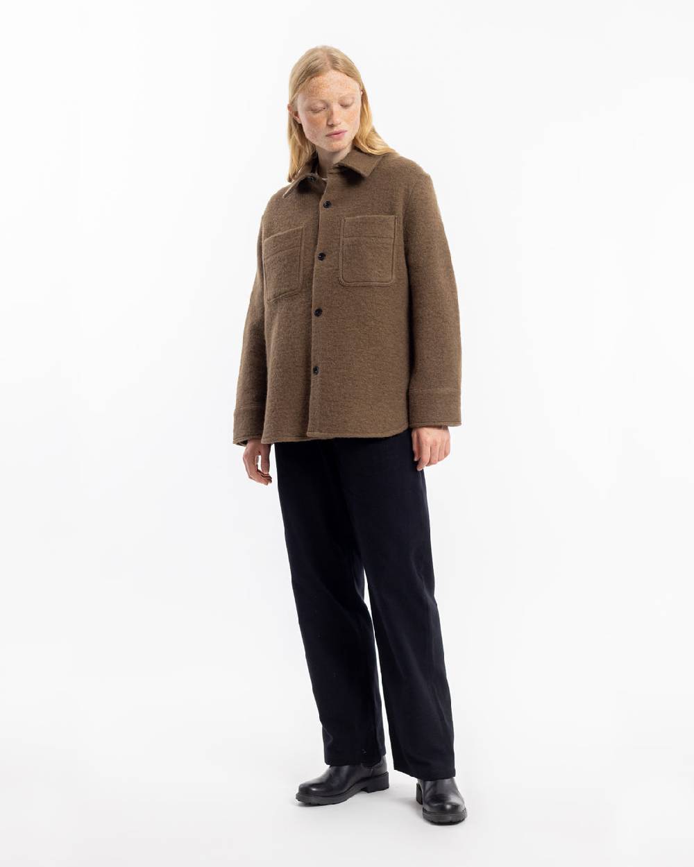 Rotholz Overshirt Bio Wollmischung - Braun Exklusive Angebote