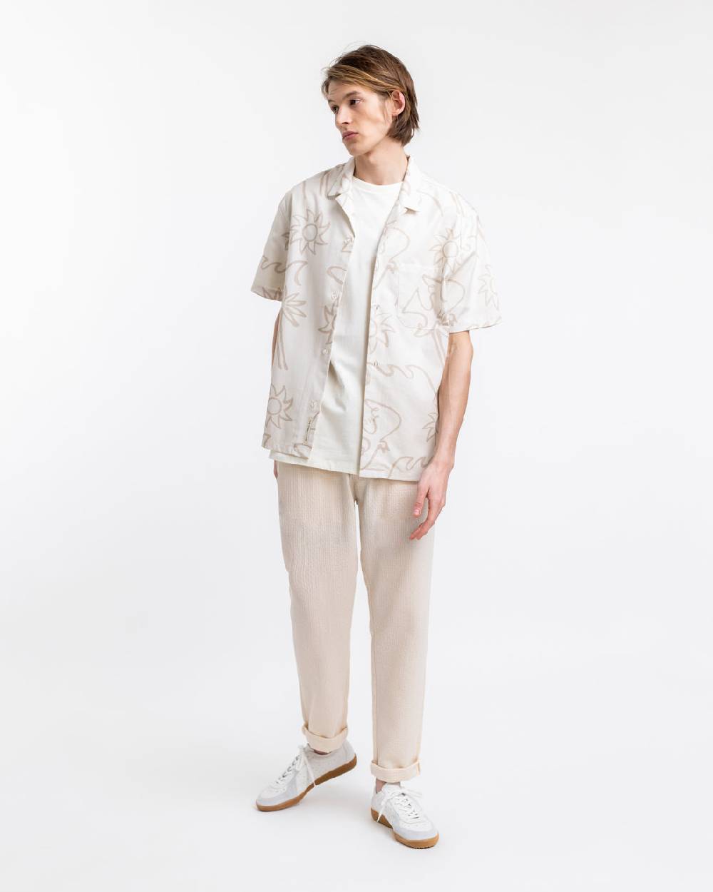 Rotholz Beachside Bowling Hemd Off-White Tiefpreis