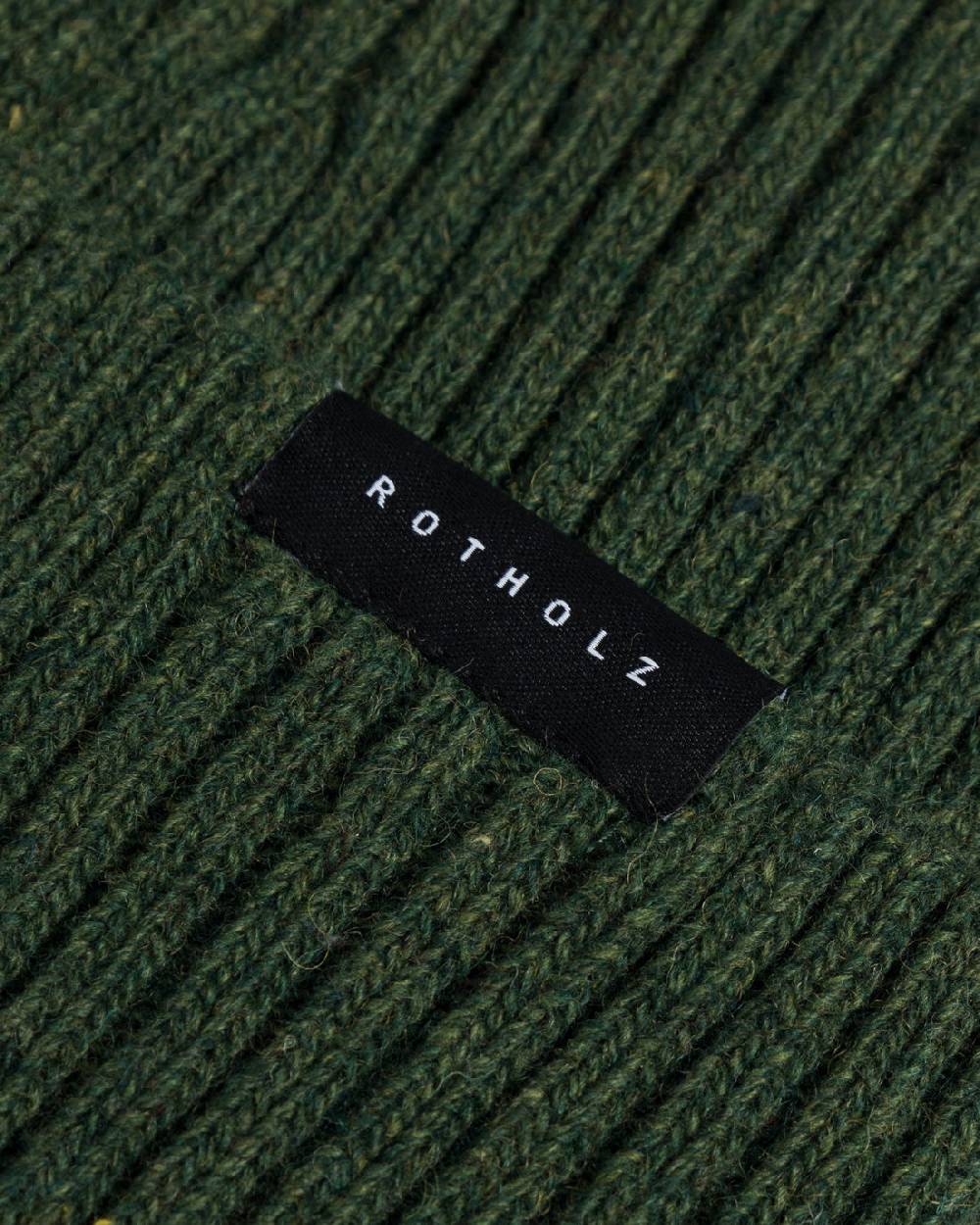 Rotholz Klassische Mütze Wollmix Ripp - Grün JETZT KAUFEN