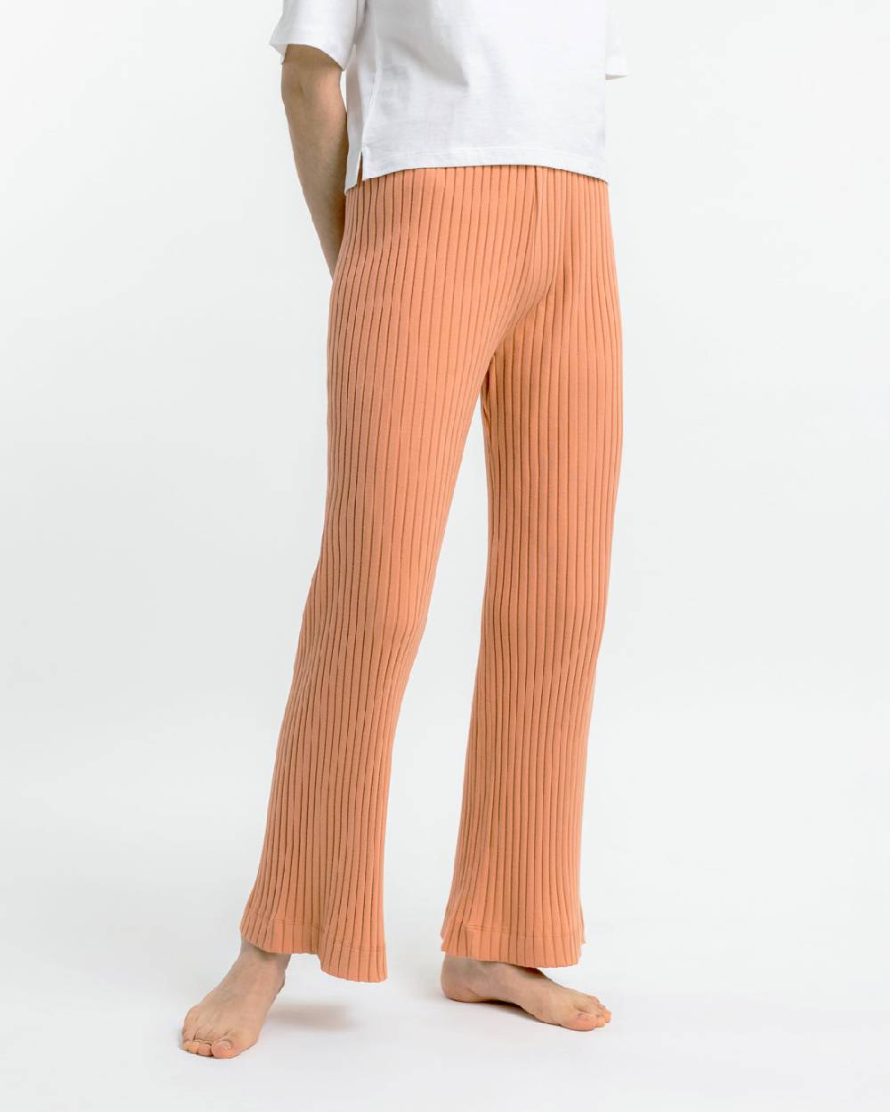 Rotholz Gerippte Hose aus Bio-Baumwolle Apricot Kostenloser Versand international