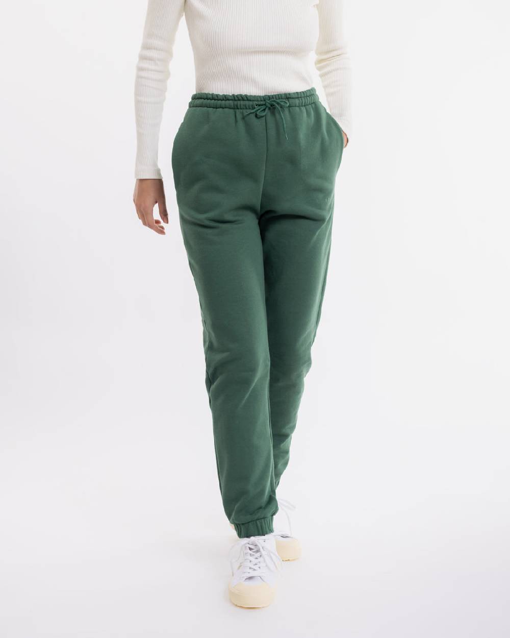 Rotholz Logo Sweatpants aus Bio-Baumwolle Grün Black Friday Preise