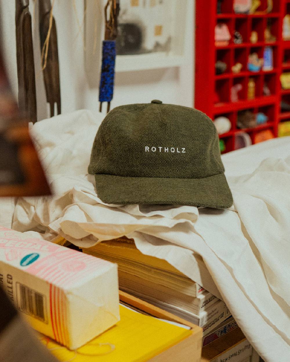 Rotholz Flannel Floppy Cap Bio Baumwolle - Grün Auslauf