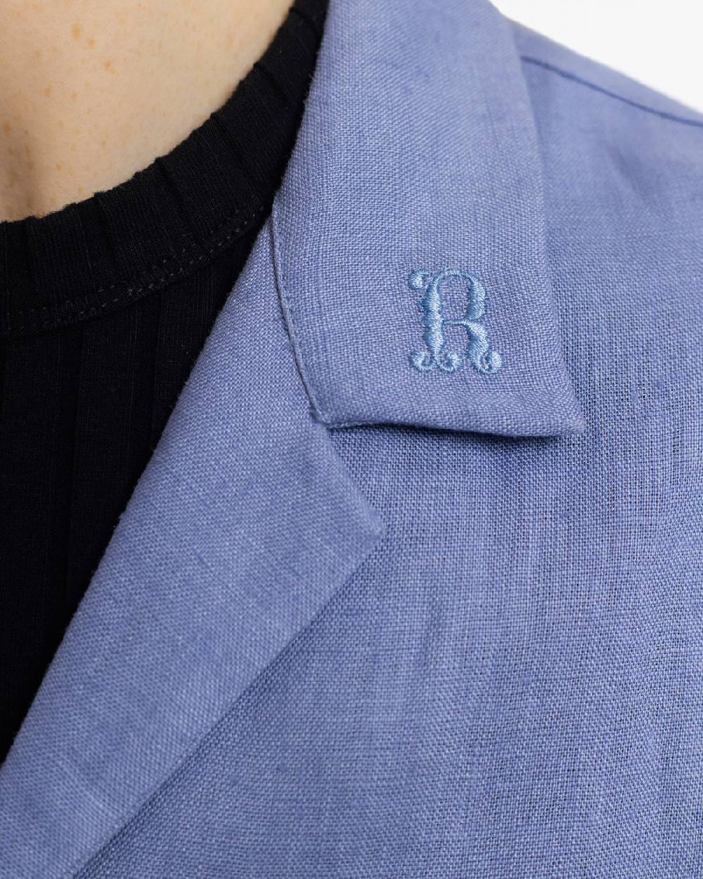 Rotholz Bowling Shirt Leinen Mix - Hellblau Günstiger Verkauf