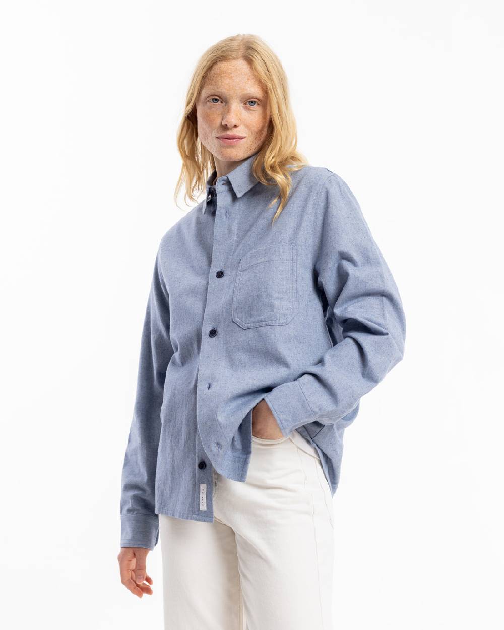Rotholz Hemd Bio Baumwolle - Denim Blau Blitzverkäufe