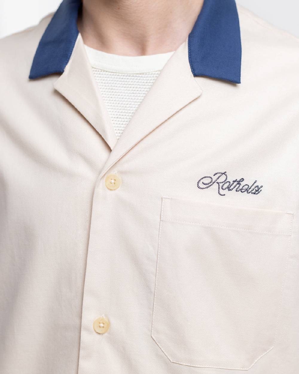Rotholz Bowling Hemd mit Kontrastkragen Off-White JETZT KAUFEN