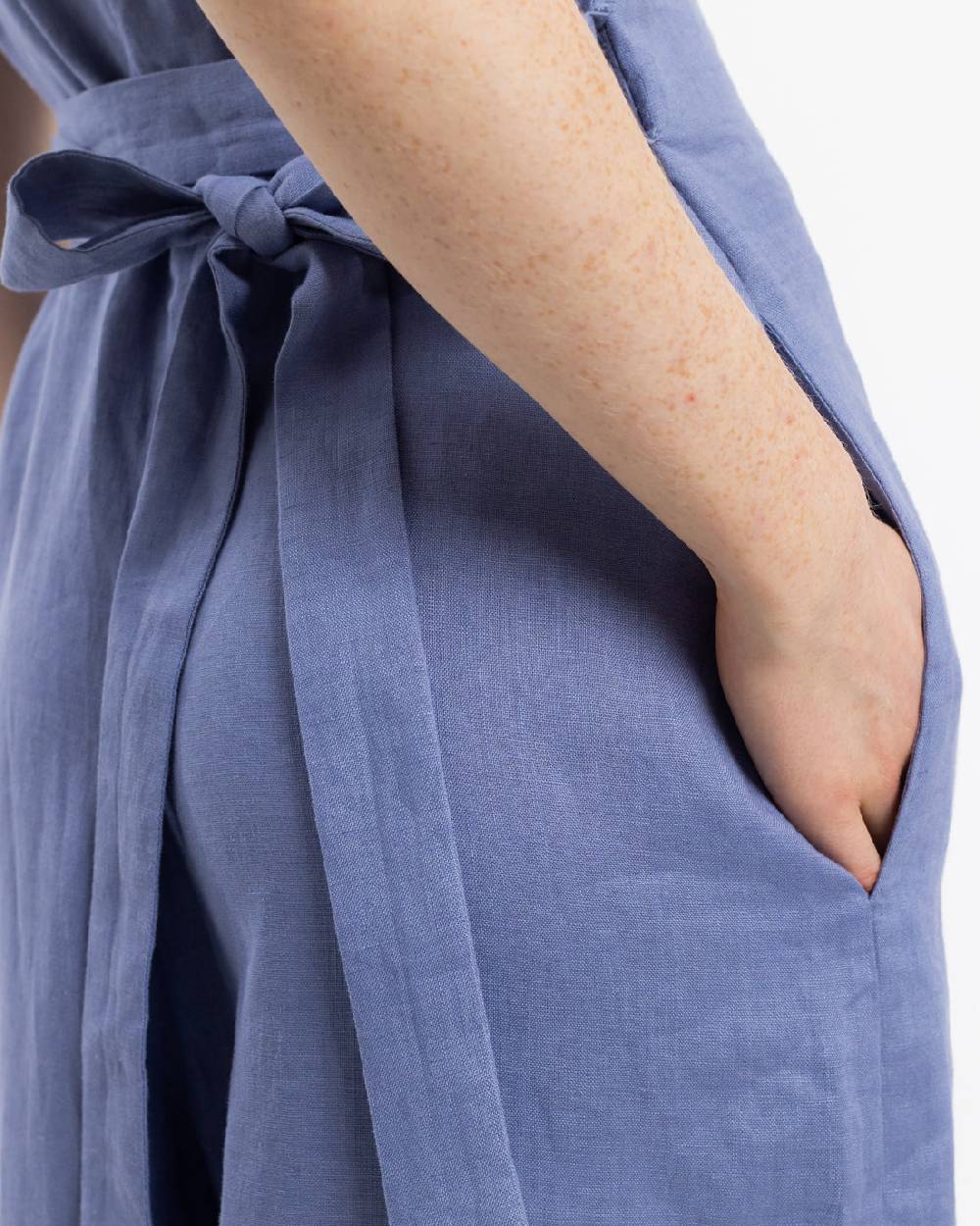 Rotholz Jumpsuit Leinen Mix - Hellblau Bis zu 55% Rabatt