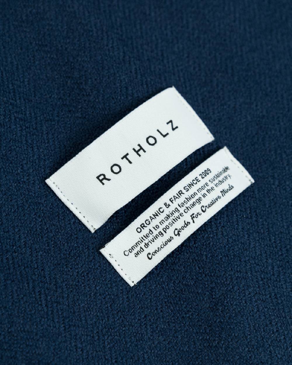 Rotholz Gewebter Schal Merinowolle - Blau Riesige Rabatte