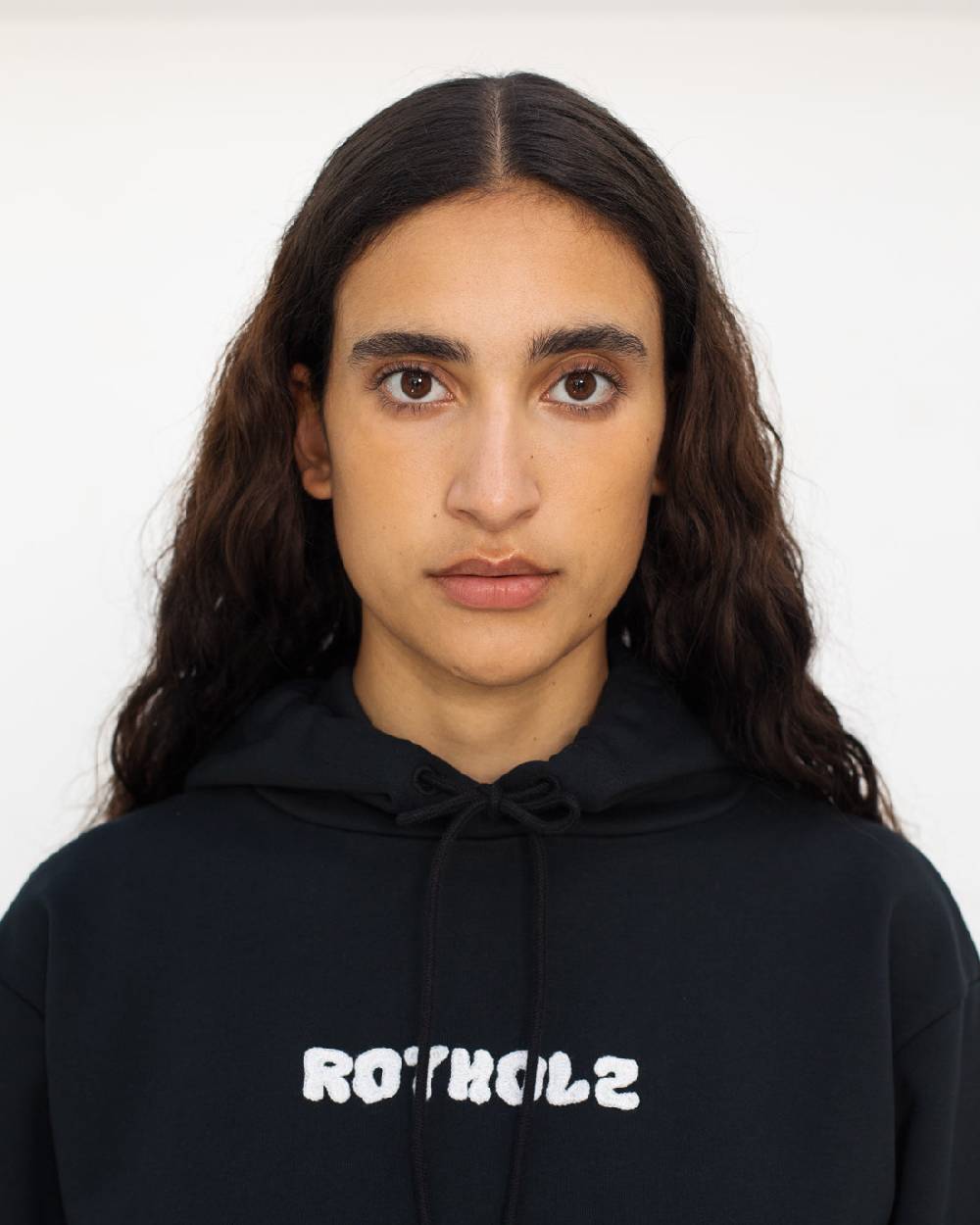 Rotholz Logo Hoodie Bio Baumwolle - Schwarz Fabrikladen