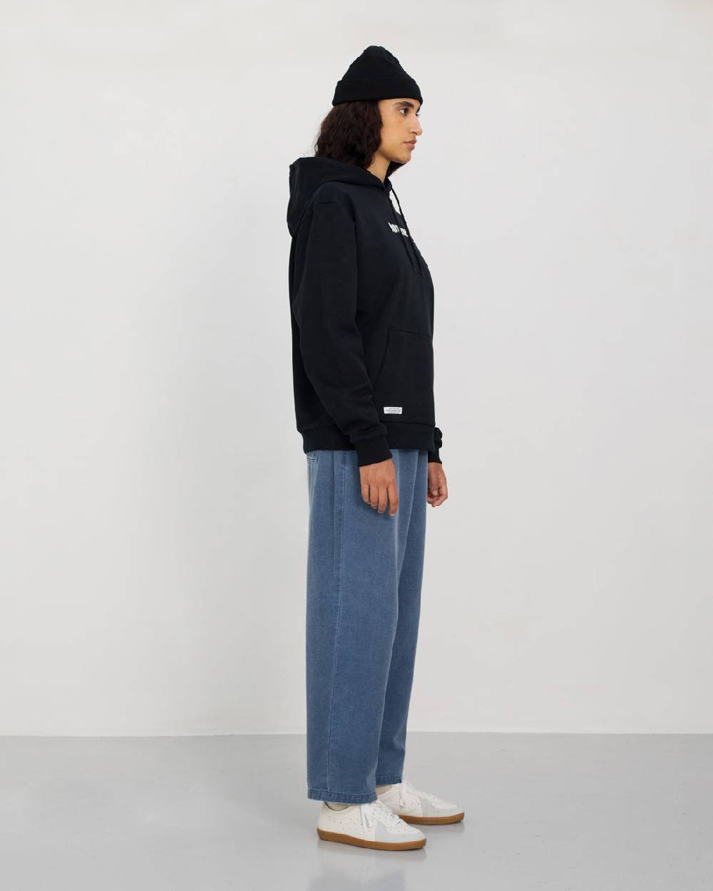 Rotholz Logo Hoodie Bio Baumwolle - Schwarz Fabrikladen