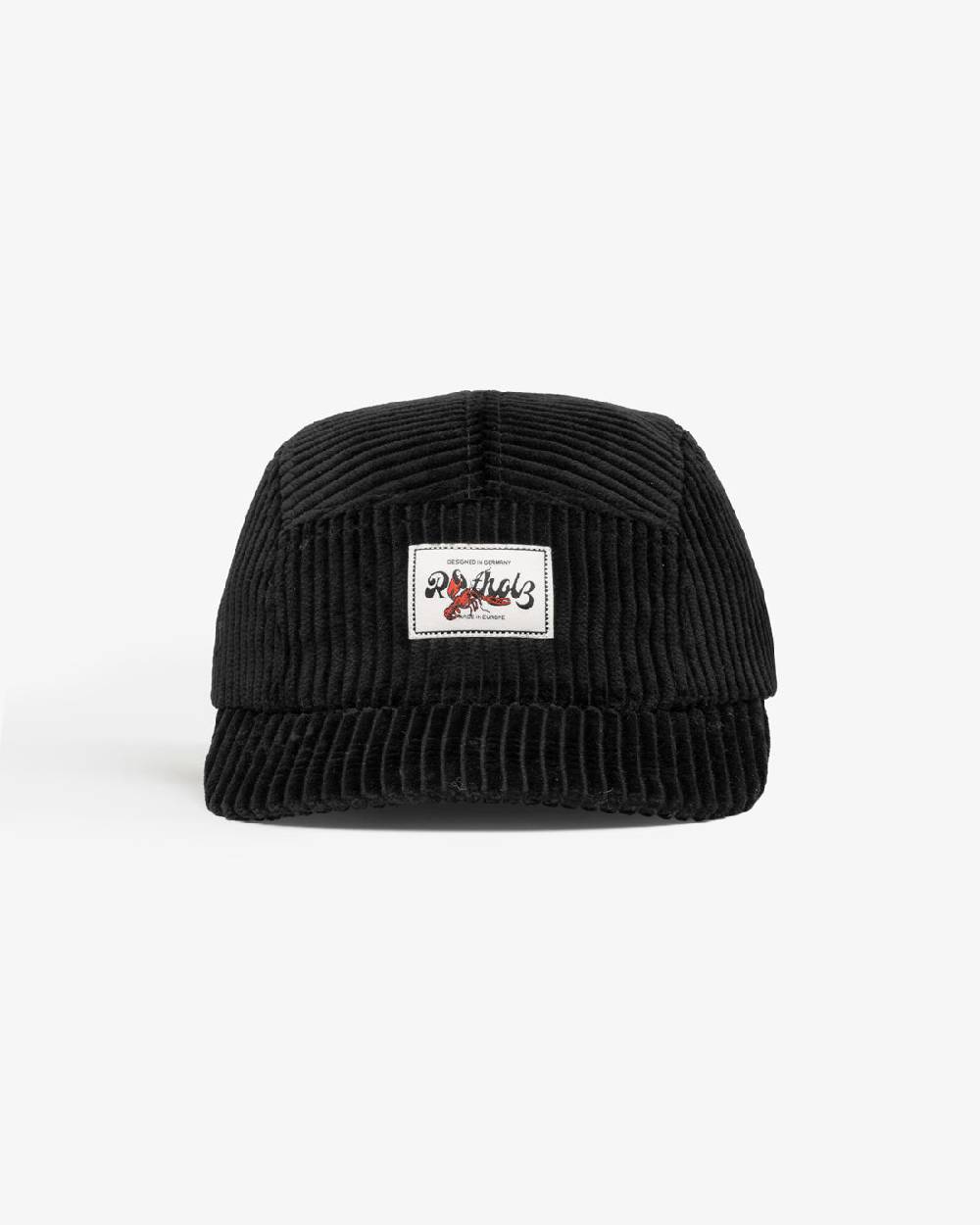 Rotholz Cord 5-Panel Bio Baumwolle - Schwarz Begrenzt auf 3 Tage
