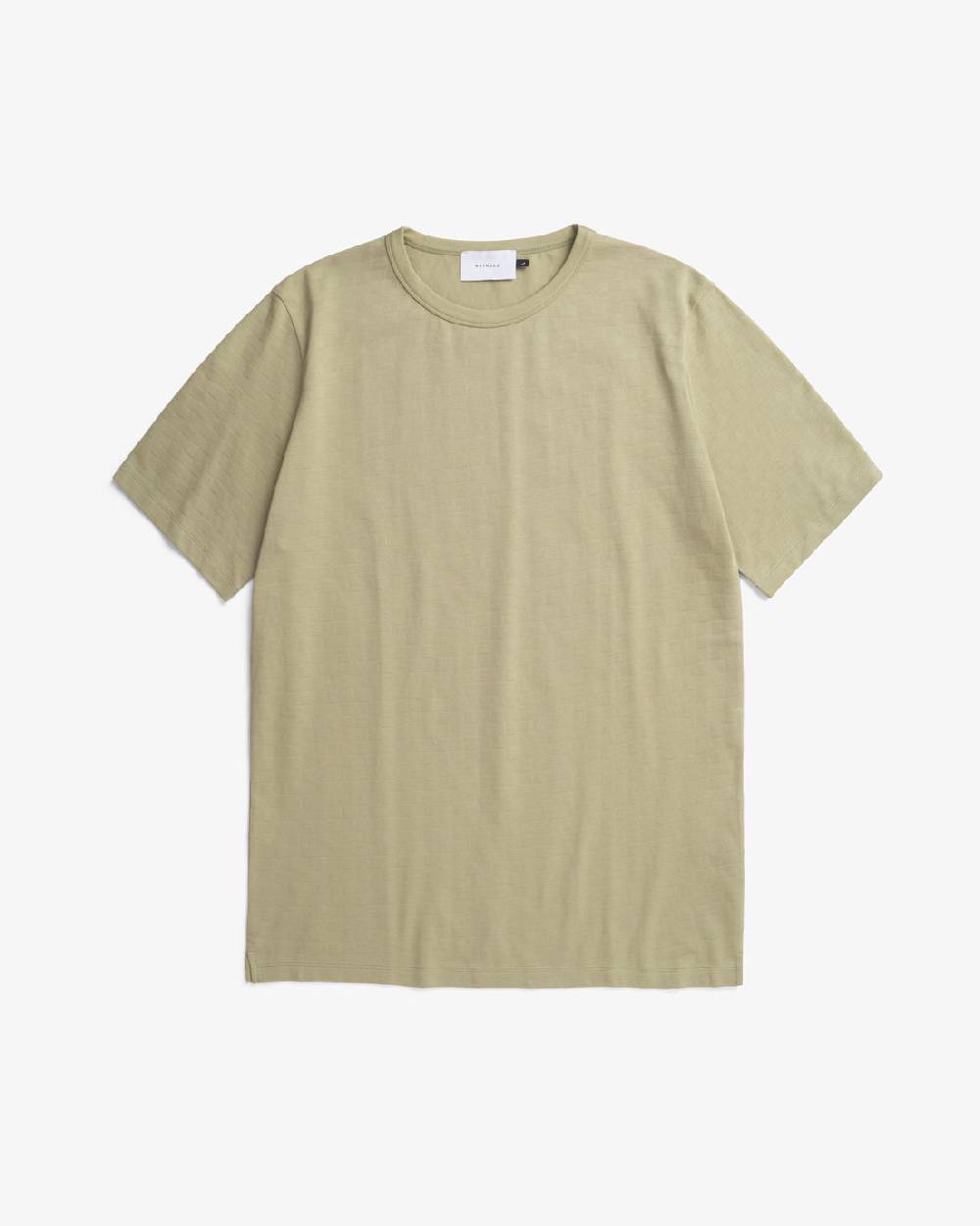 Rotholz Strukturiertes T-Shirt Bio Baumwolle - Grün Fabrikverkauf