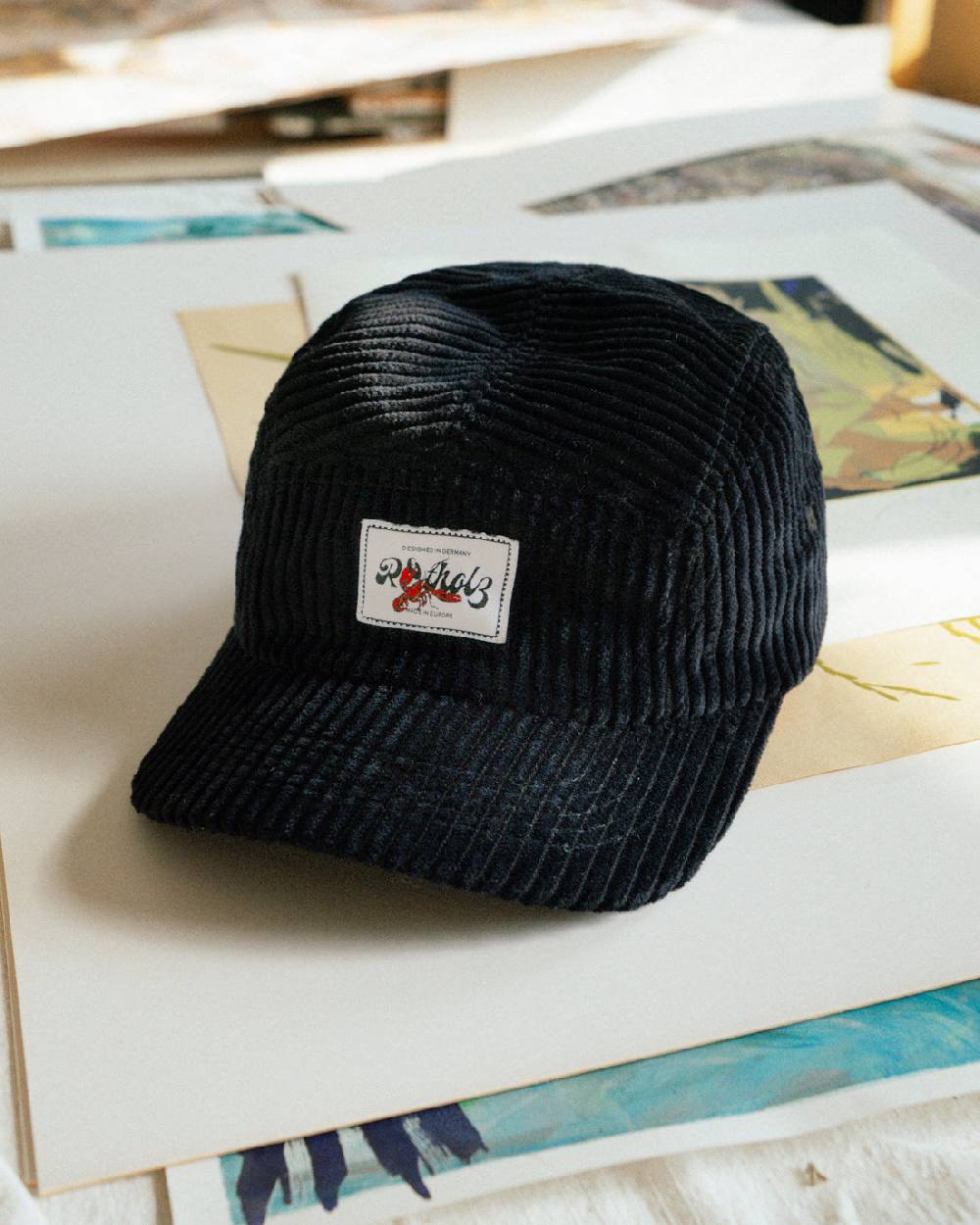 Rotholz Cord 5-Panel Bio Baumwolle - Schwarz Günstig kaufen