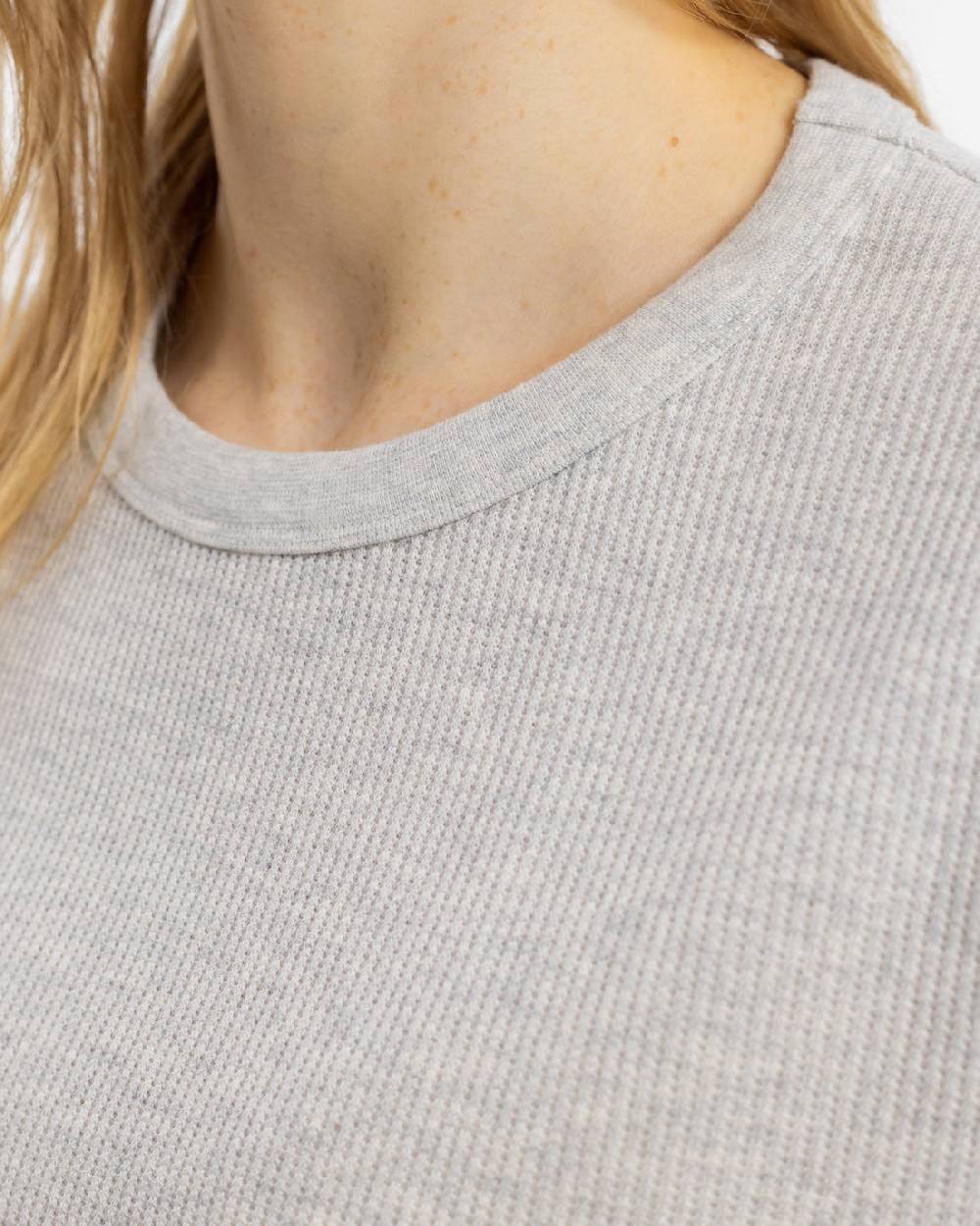 Rotholz Waffel T-Shirt Bio-Baumwolle - Grau Günstiger Verkauf