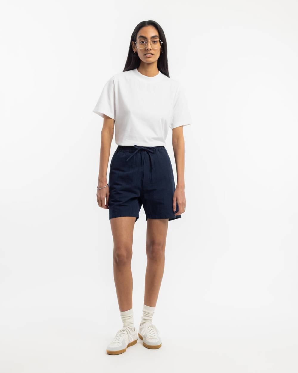 Rotholz Kurze Hose Leinen Mix - Dunkelblau Fabrik Onlineshop