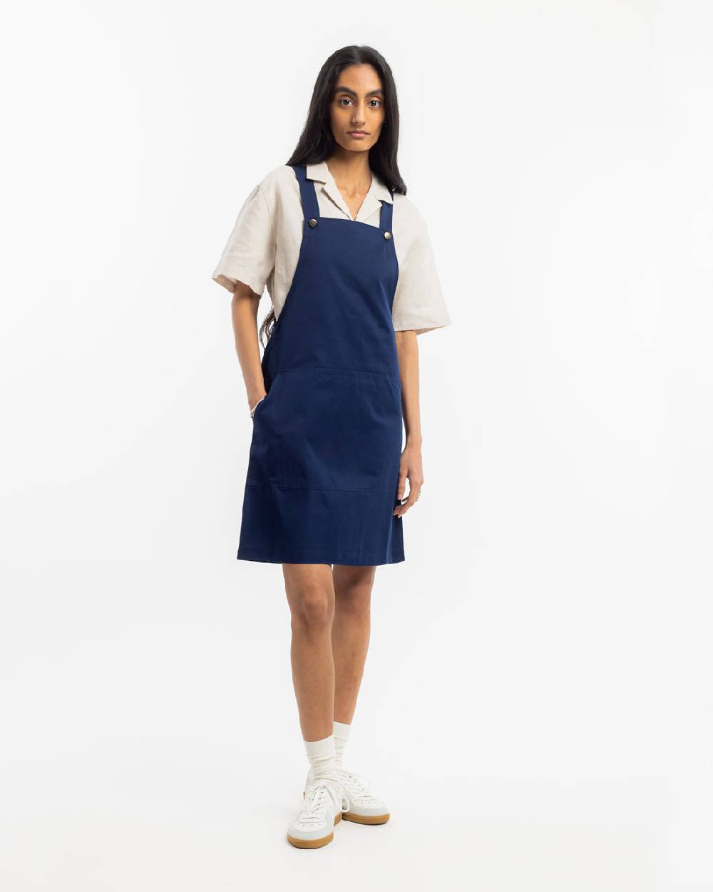 Rotholz Latzkleid aus Bio Canvas - Blau Günstig kaufen