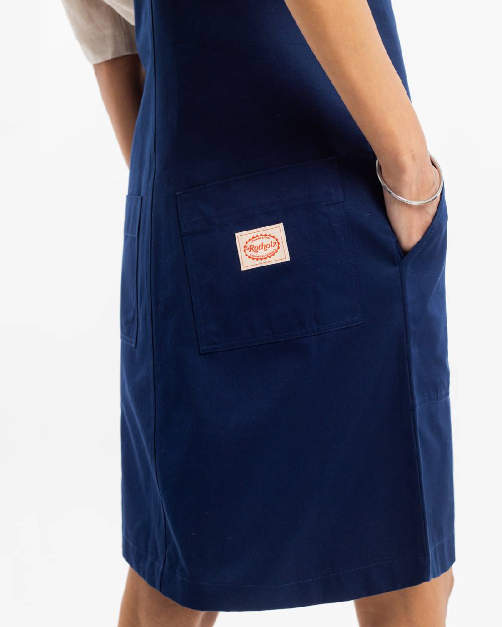 Rotholz Latzkleid aus Bio Canvas - Blau Günstig kaufen