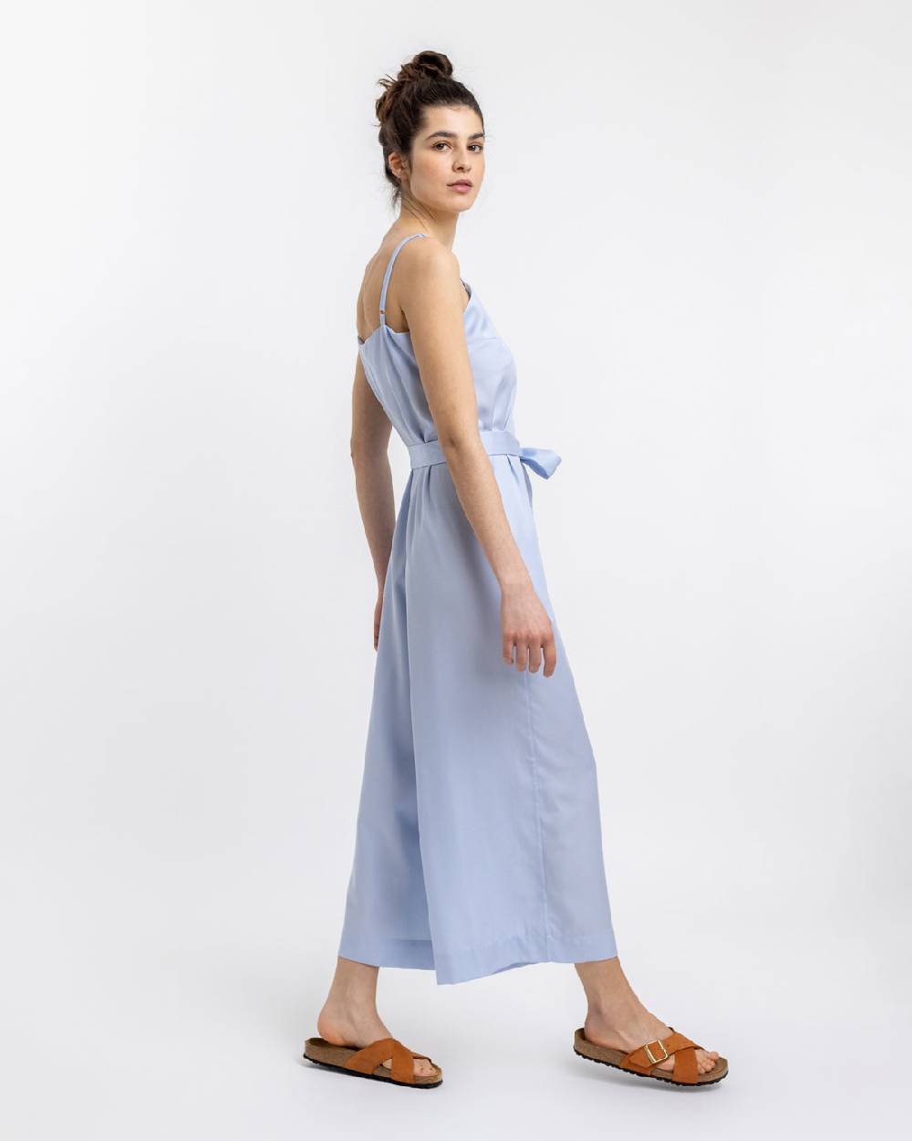 Rotholz Jumpsuit aus Lyocell Hellblau Weihnachtsangebot