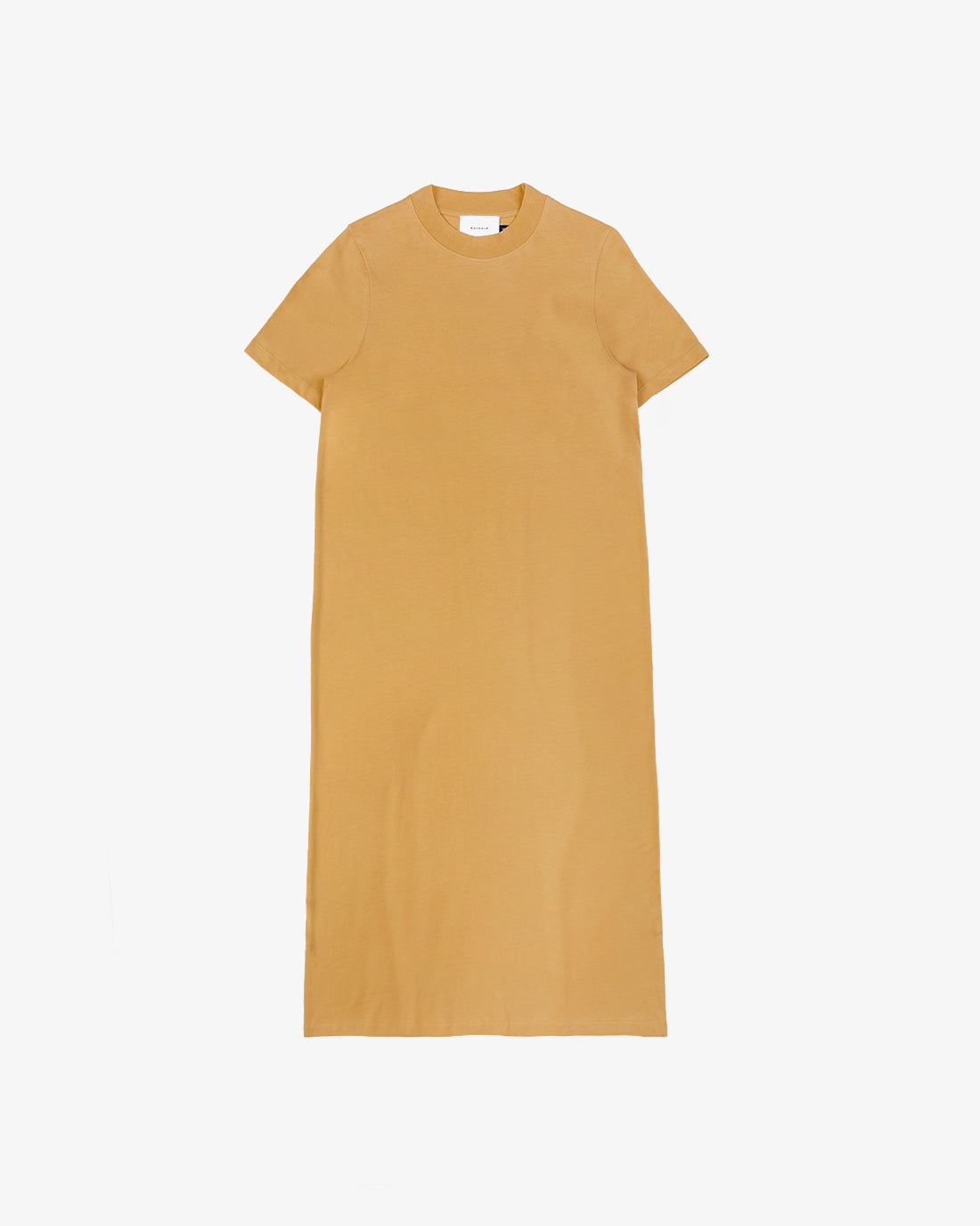 Rotholz T-Shirt Kleid aus Bio-Baumwolle Senfgelb Jubiläumsangebot