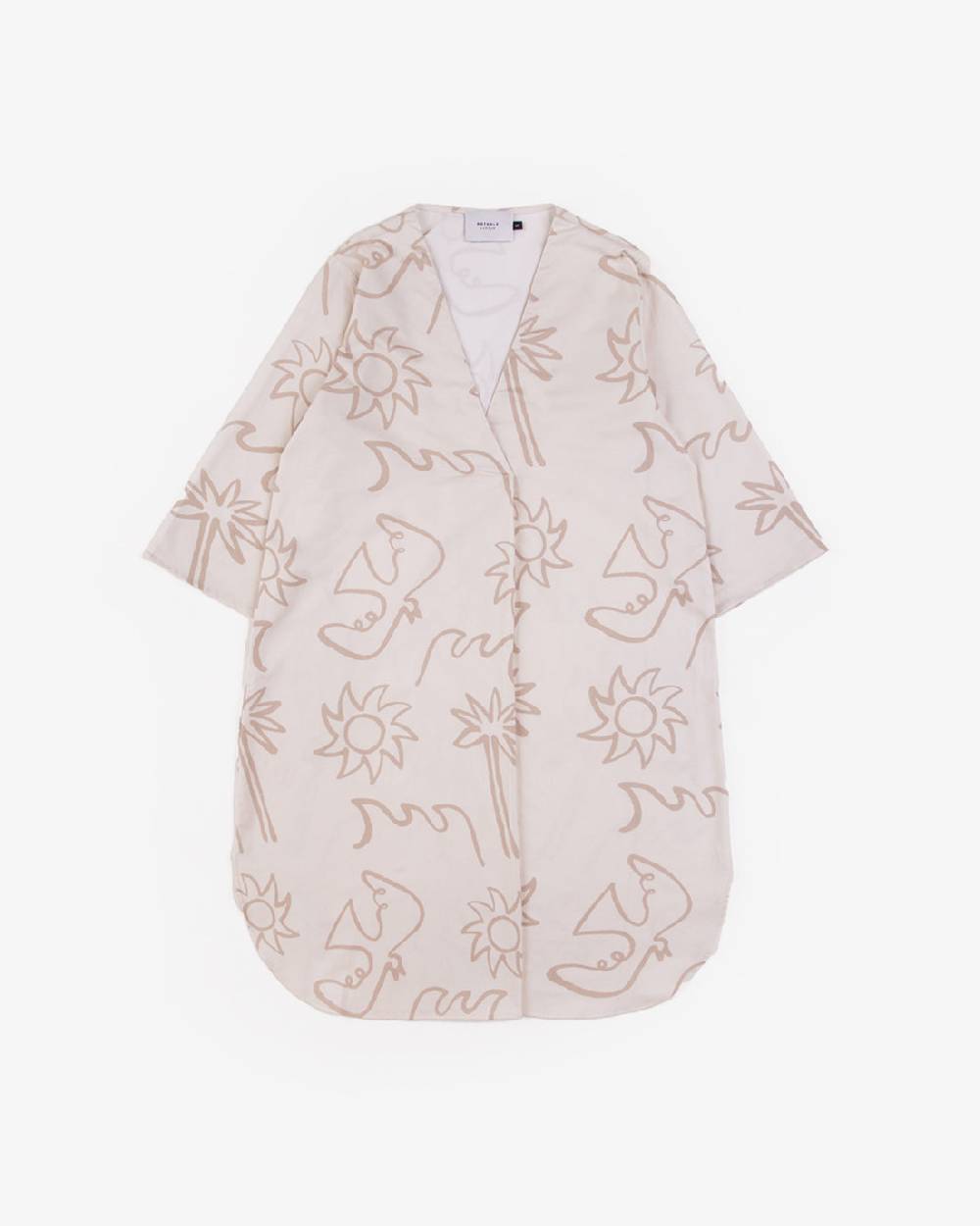 Rotholz Beachside Kaftan Kleid Off-White Neuheiten