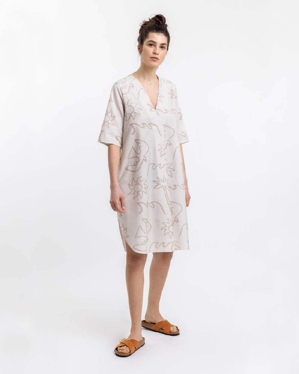 Rotholz Beachside Kaftan Kleid Off-White Neuheiten