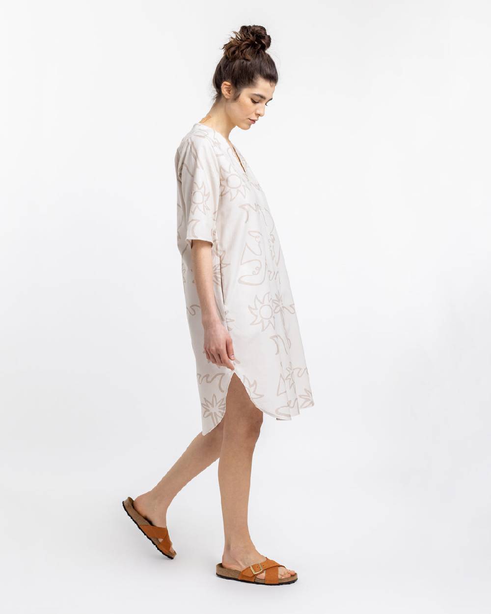 Rotholz Beachside Kaftan Kleid Off-White Neuheiten