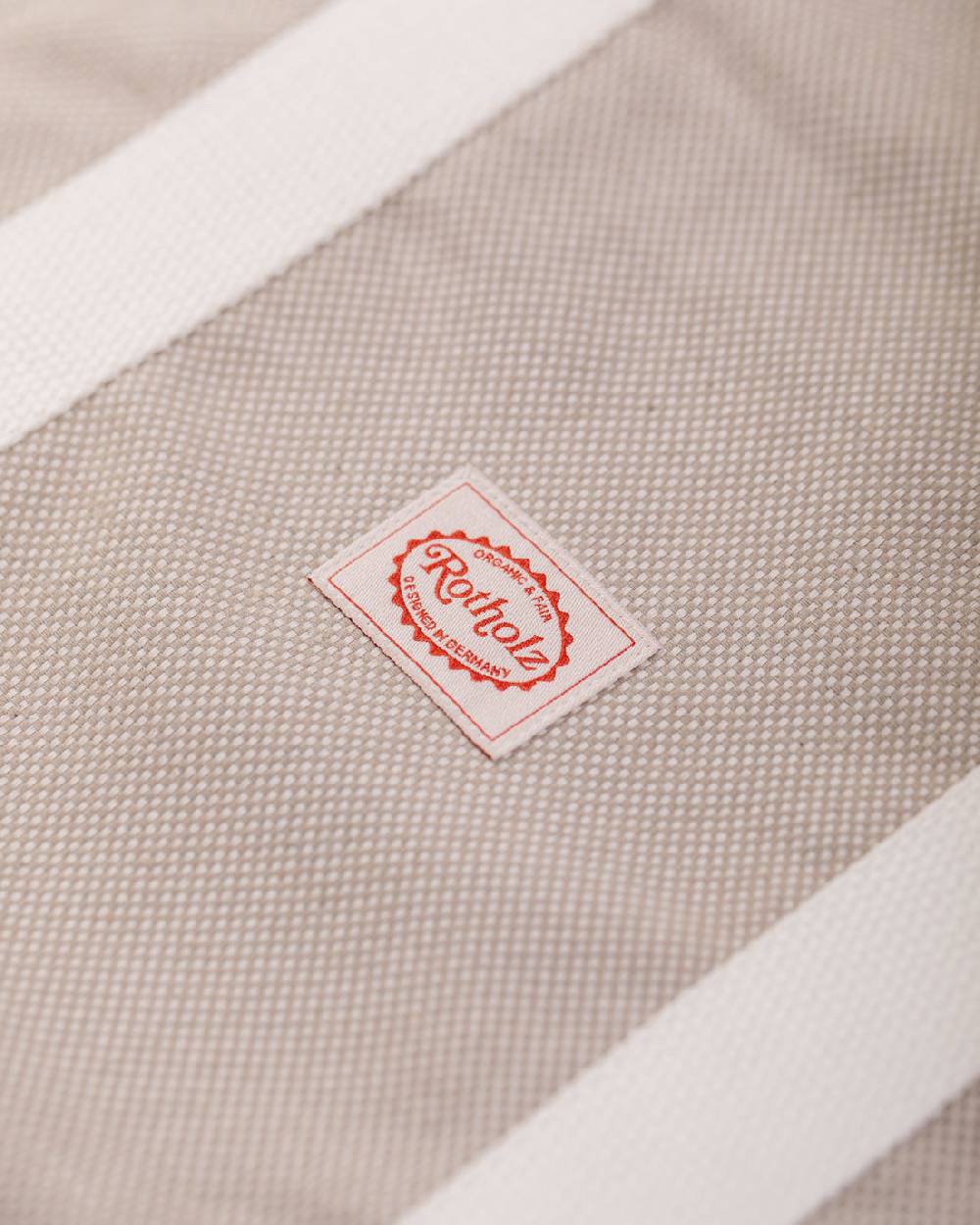 Rotholz Weekend Tote Bag aus Bio Canvas Beige Kauf eins, bekomm eins gratis