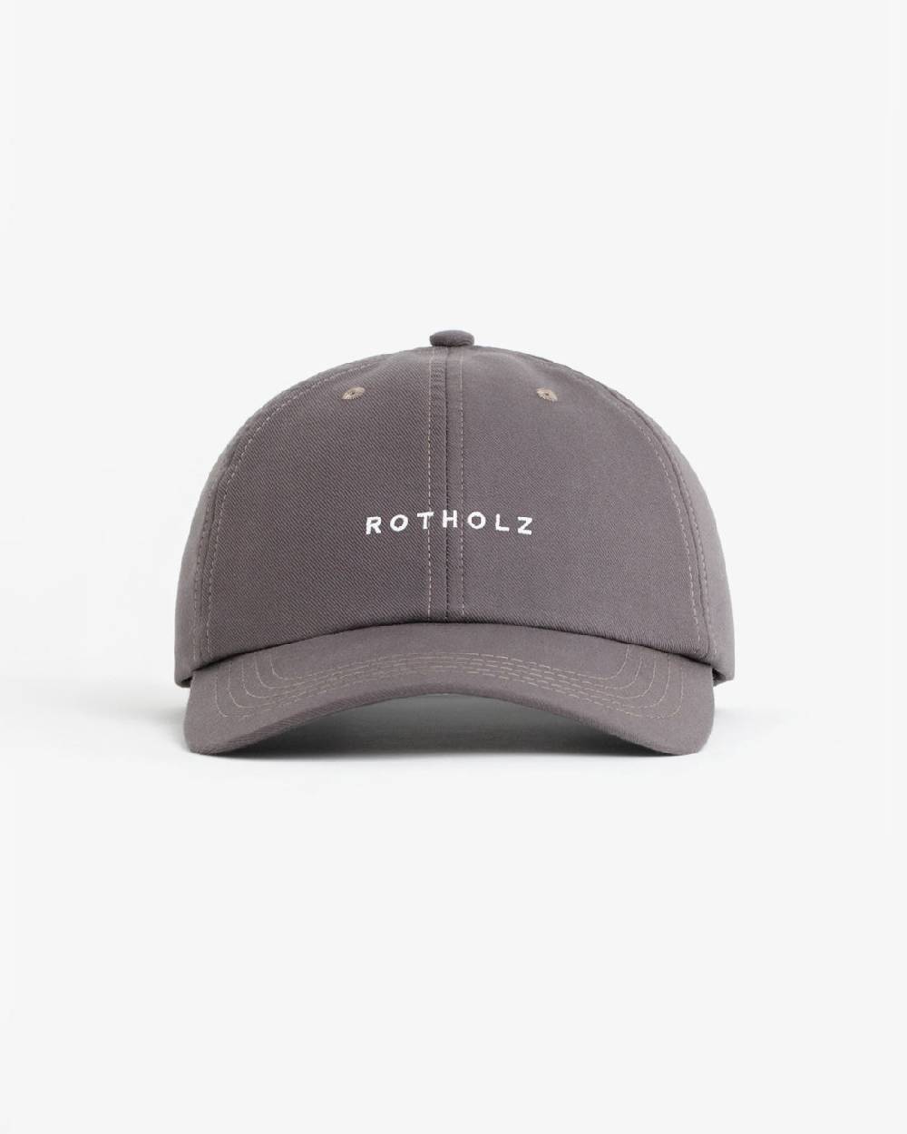 Rotholz Dad Cap aus Bio-Baumwolle Grau VIP-Rabatte