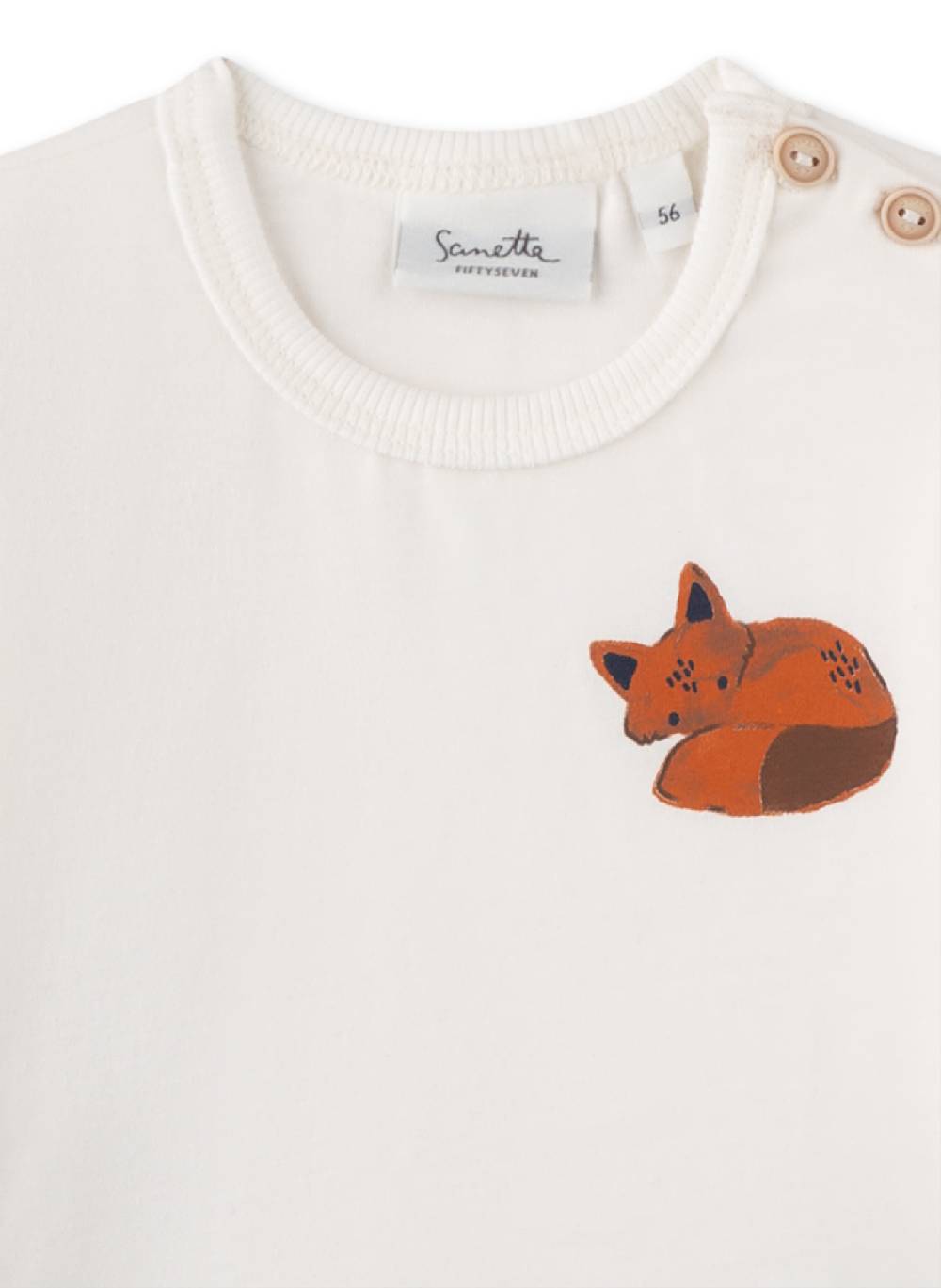 Sanetta Jungen-Langarmshirt Off-White Sonderangebot der Fabrik