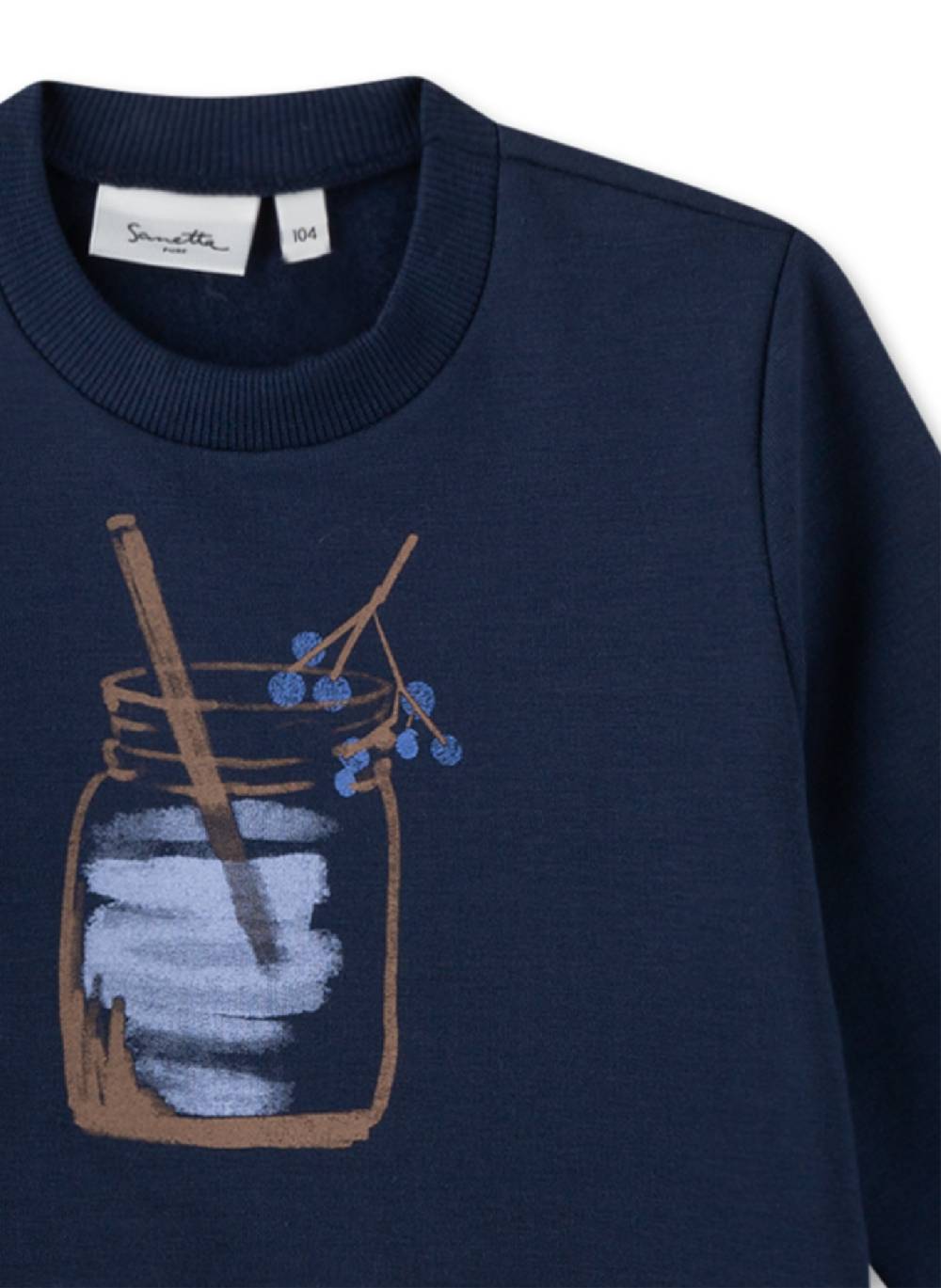 Sanetta Mädchen-Sweatshirt Dunkelblau Schlussverkauf
