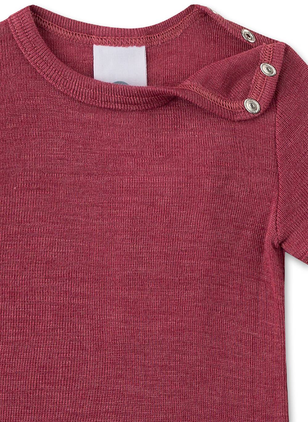 Sanetta Body kurzarm Pink aus Merinowolle & Seide Begrenztes Angebot
