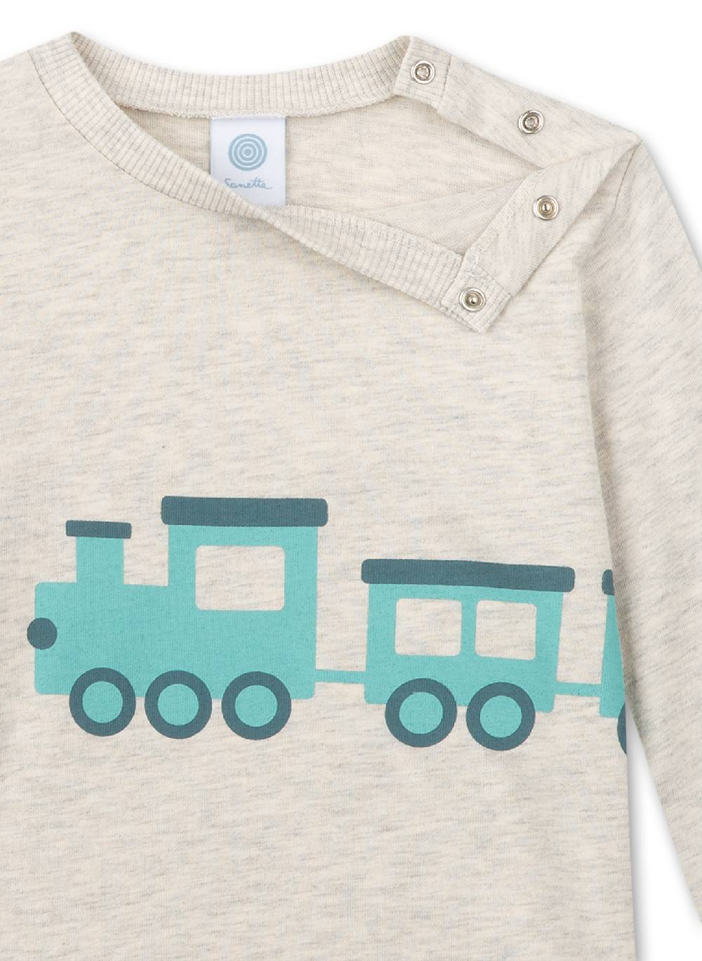 Sanetta Jungen-Schlafanzug Beigemelange Fabrik Onlineshop