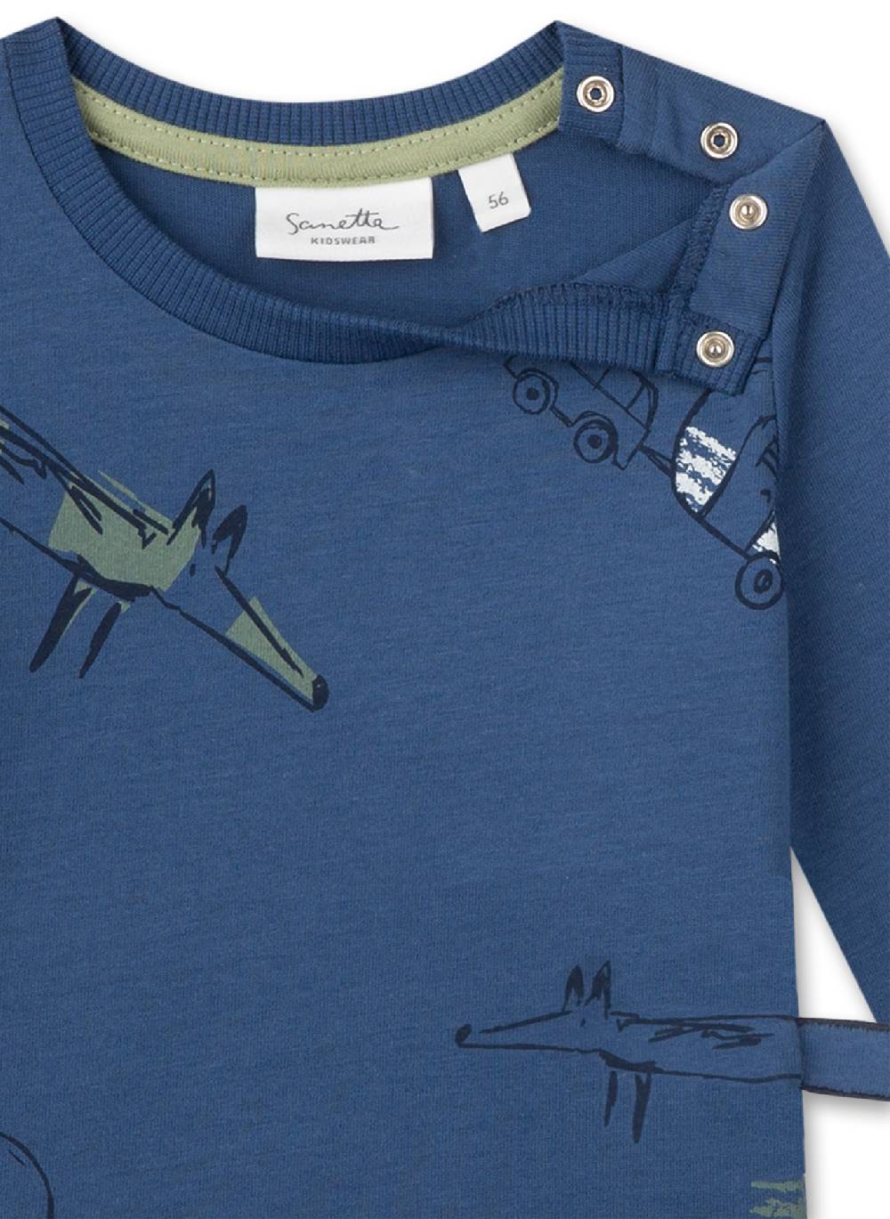 Sanetta Jungen-Langarmshirt Blau Großer Ausverkauf