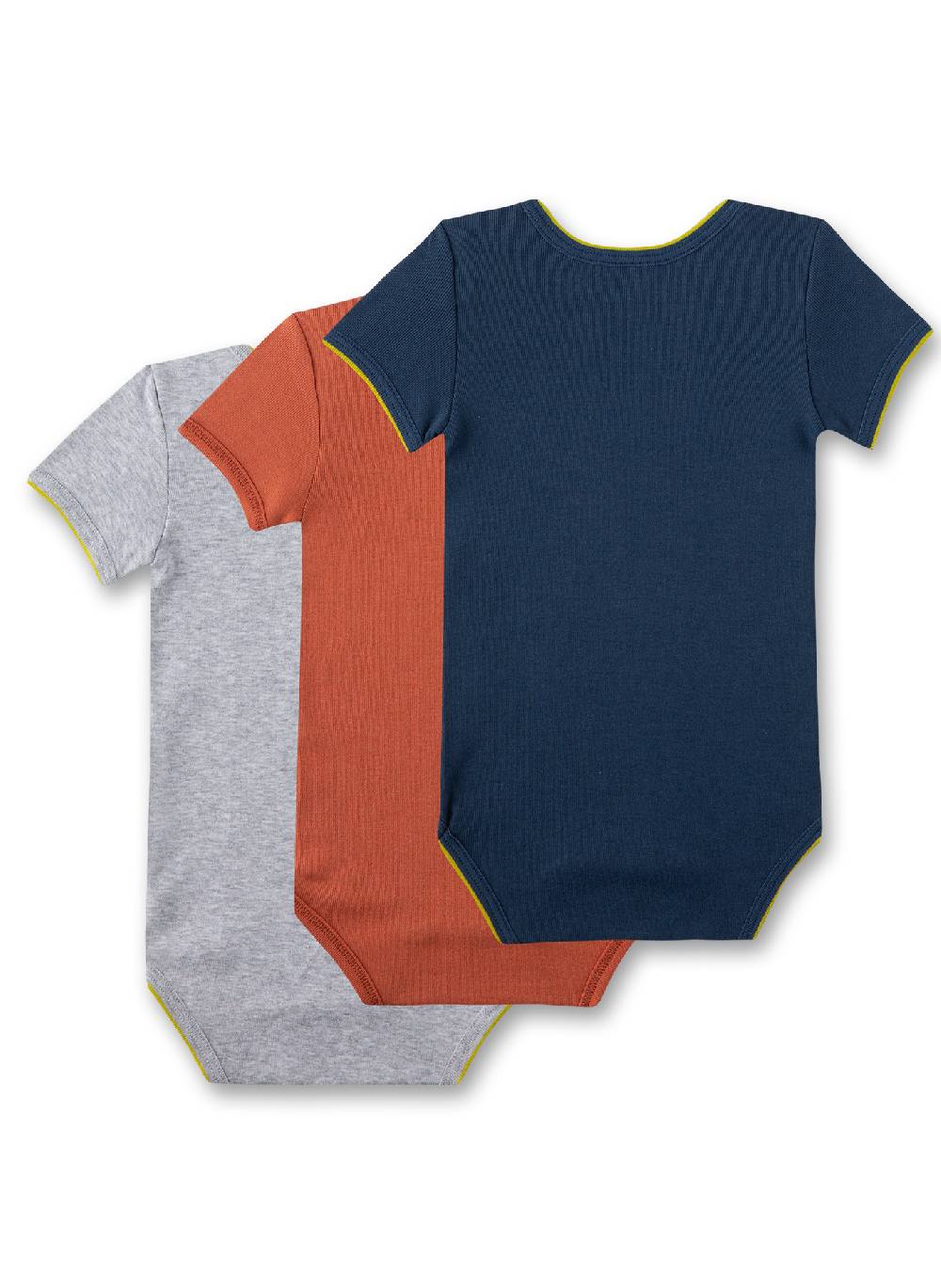Sanetta Baby-Body kurzarm (Dreierpack) Grau Discount Store für neue Produkte