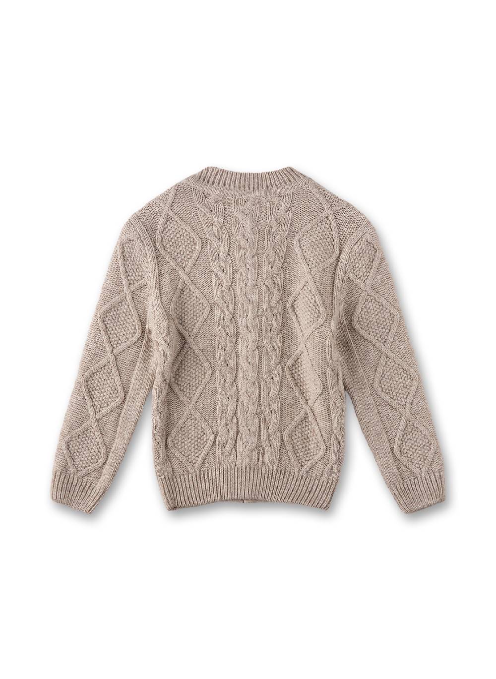 Sanetta Flachstrick-Cardigan Beige Verkauf