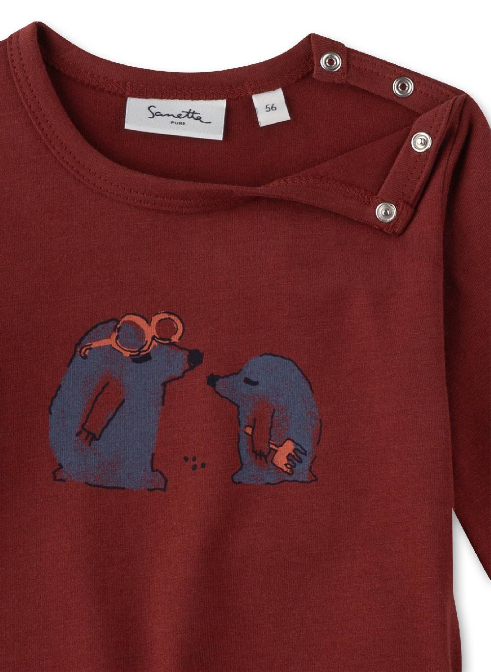 Sanetta Jungen-Langarmshirt Rot Fabrikverkauf