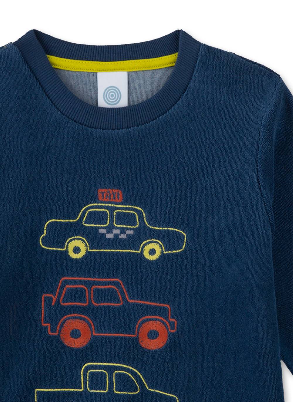 Sanetta Jungen-Schlafanzug Blau aus Frottee Günstig kaufen