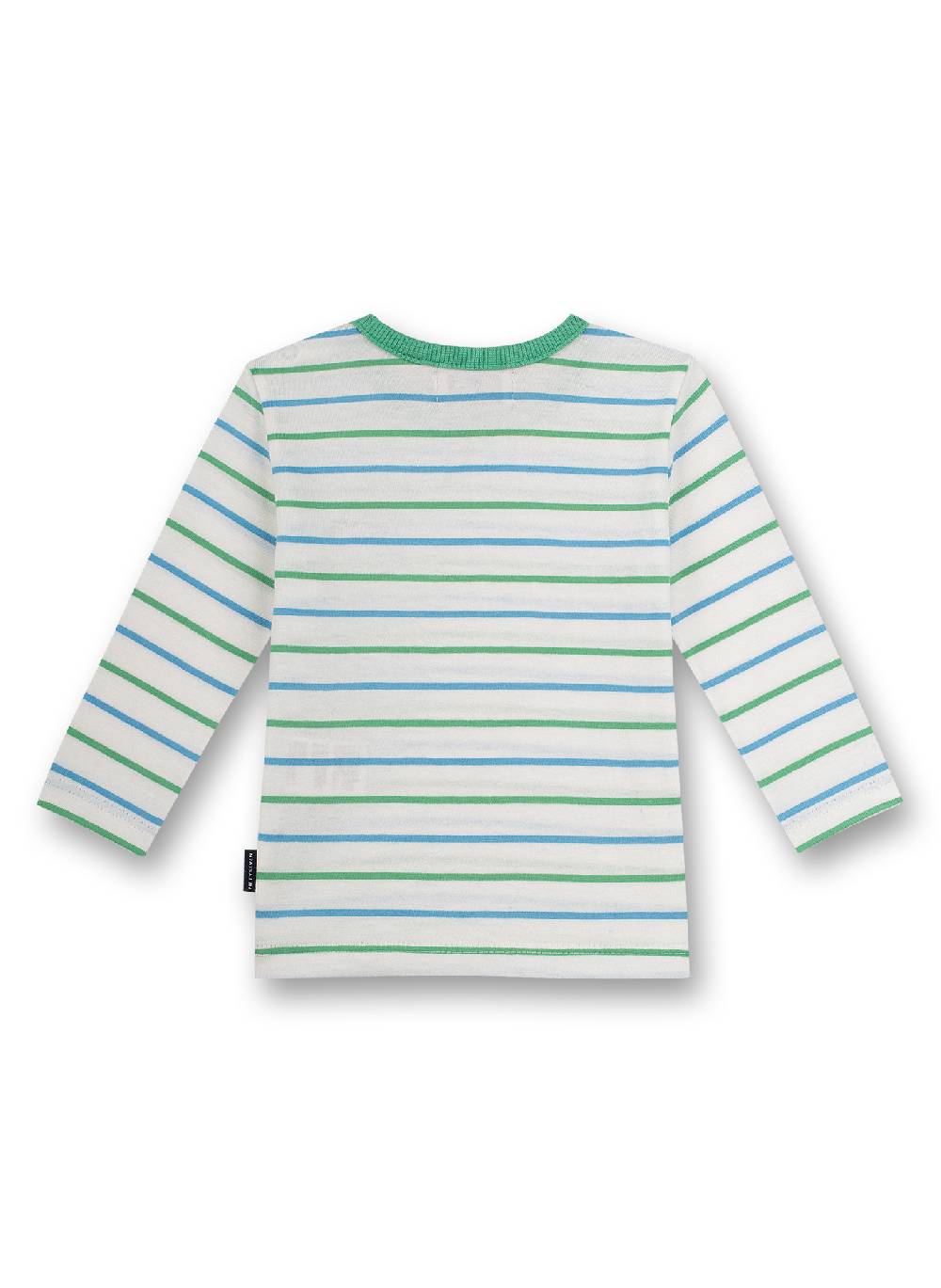 Sanetta Jungen-Shirt langarm Off-White Ringel Little Whale Lagerräumung