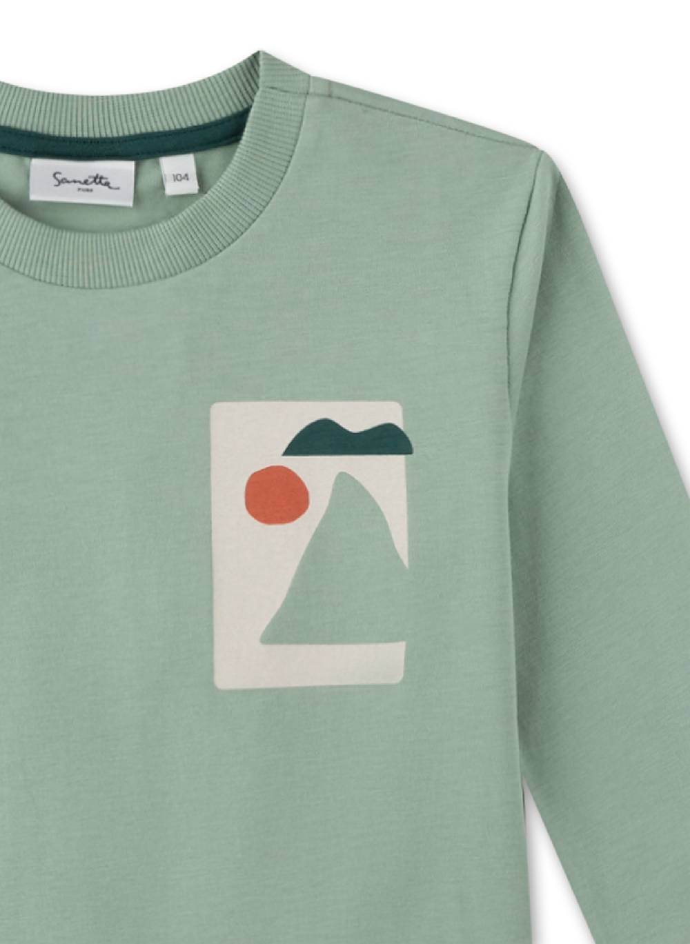 Sanetta Jungen-Langarmshirt Grün Fabrikpreis