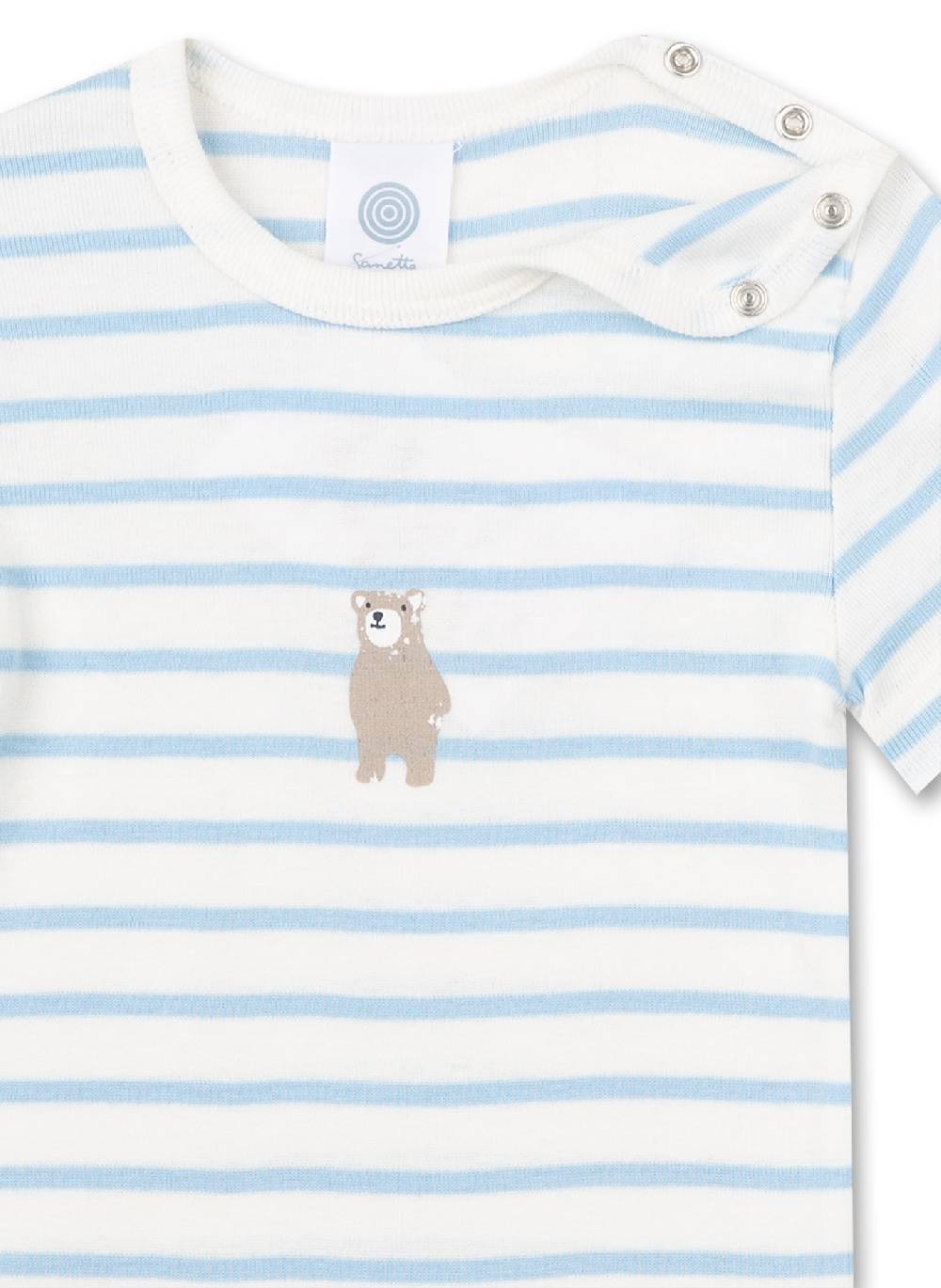 Sanetta Baby Body kurzarm Ringel Fabrikverkauf