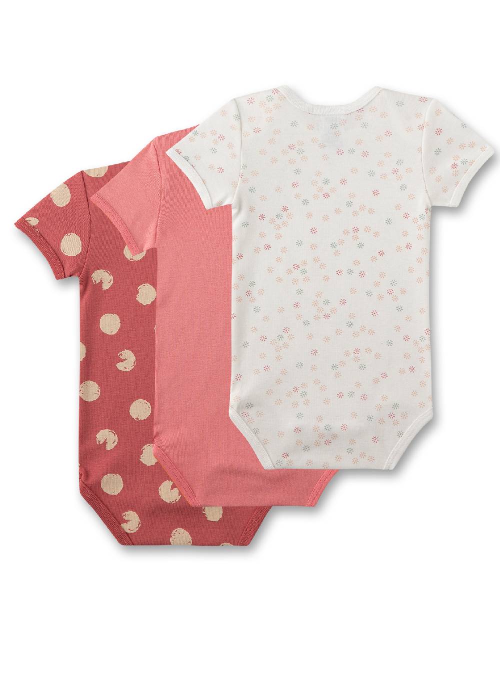 Sanetta Baby-Body kurzarm (Dreierpack) Rosa Zeitlich begrenztes Angebot