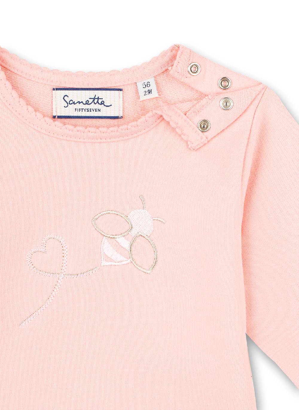 Sanetta Mädchen-Sweatshirt Rosa Honey Bee 2025